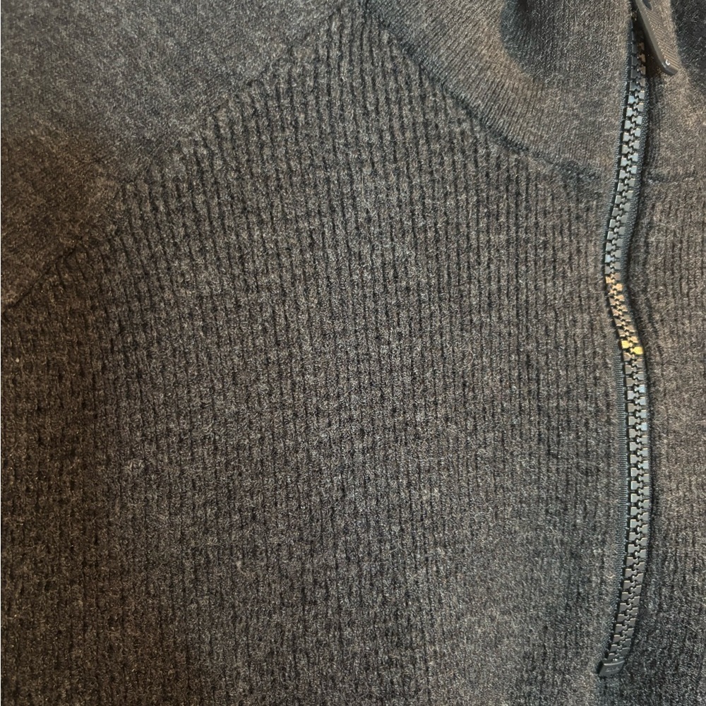 FLX Men's Sweater Black Quarter Zip-Up Turtleneck Pullover Dark Grey Size M - Picture 10 of 11